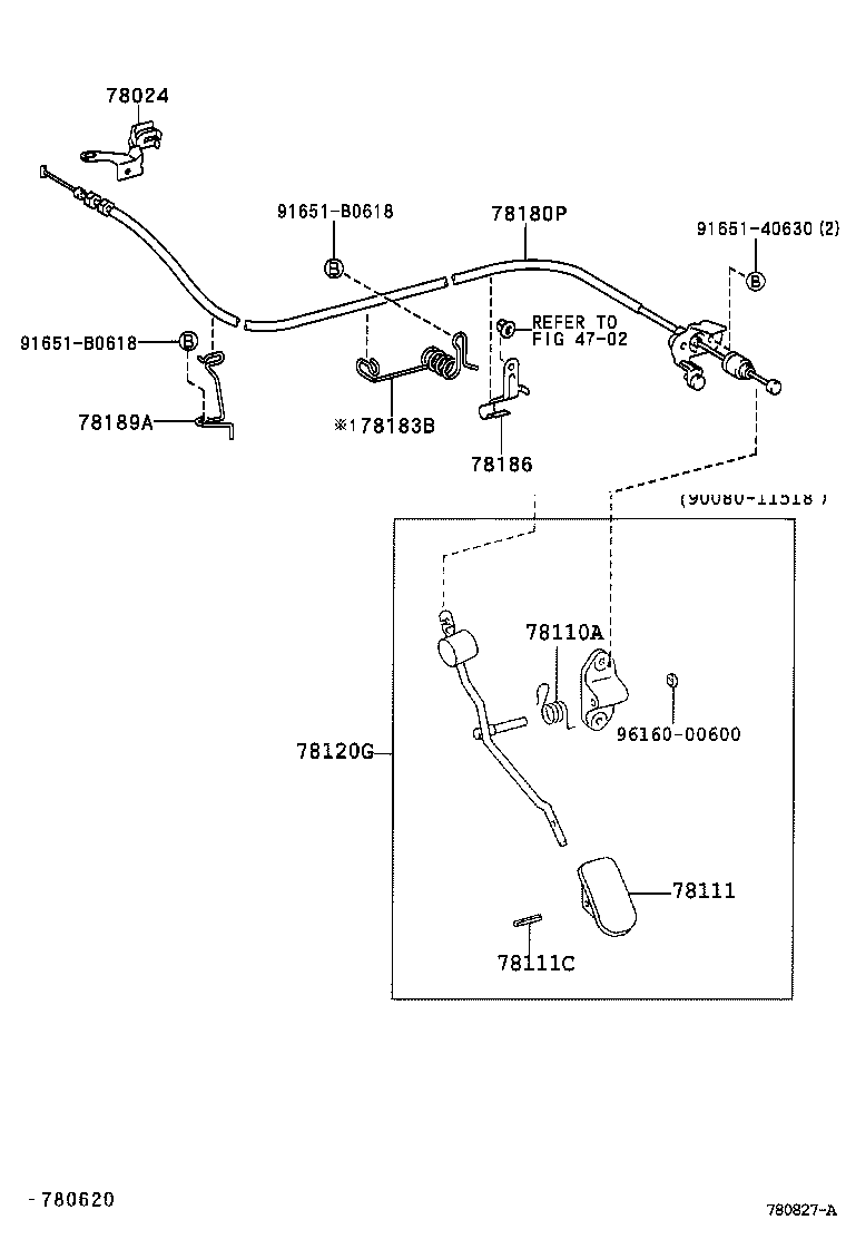 78010-12152 PEDAL ASSY, ACCELERATOR product image