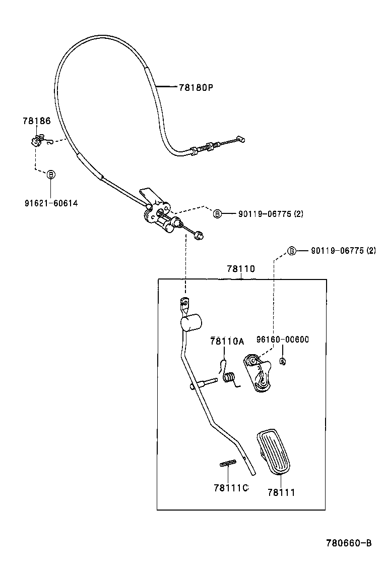78010-06010 PEDAL ASSY, ACCELERATOR product image