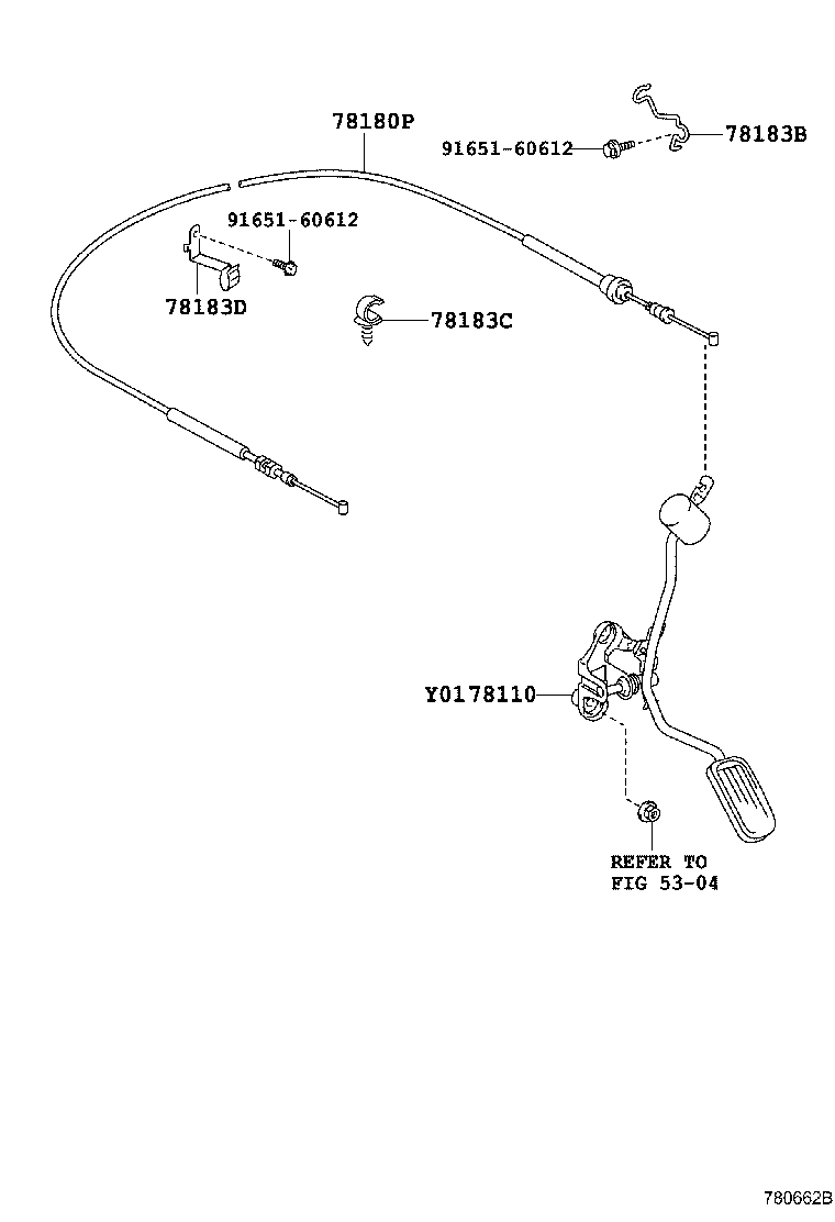 78183-52220 CLAMP, ACCELERATOR CONTROL CABLE product image
