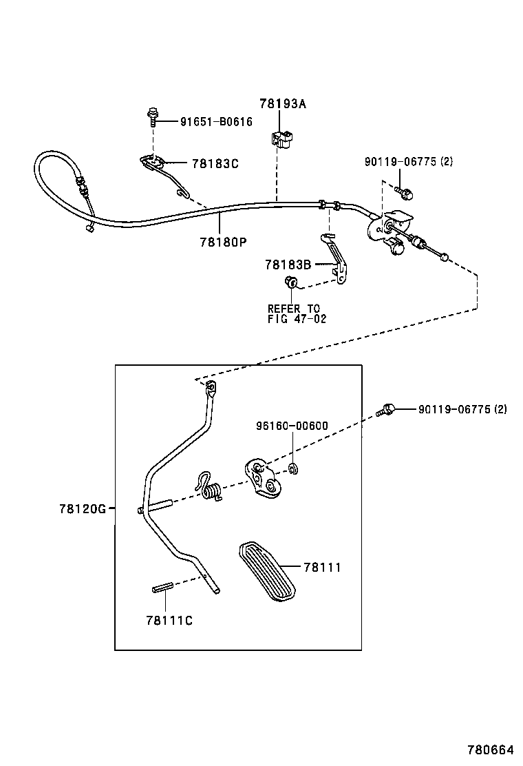 78183-58030 CLAMP, ACCELERATOR CONTROL CABLE product image