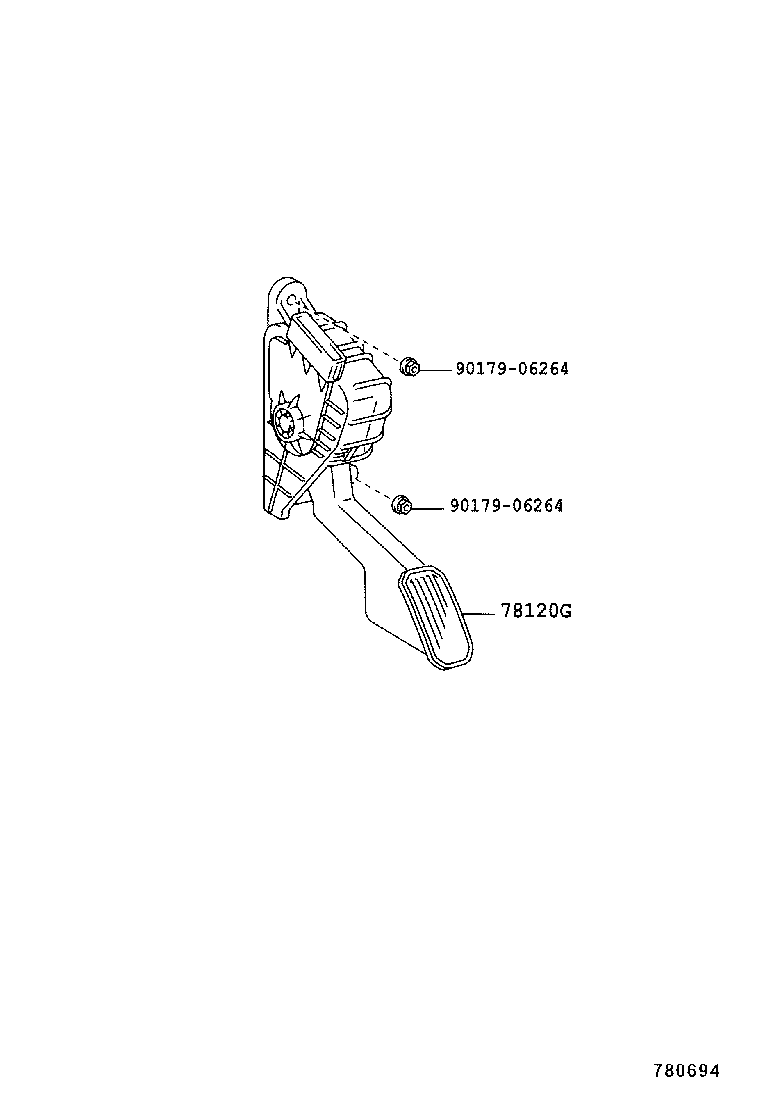 78120-60360 ROD ASSY, ACCELERATOR PEDAL product image