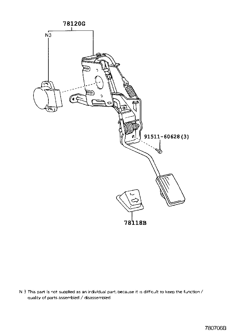 78150-60040 CABLE ASSY, ACCELERATOR CONTROL product image