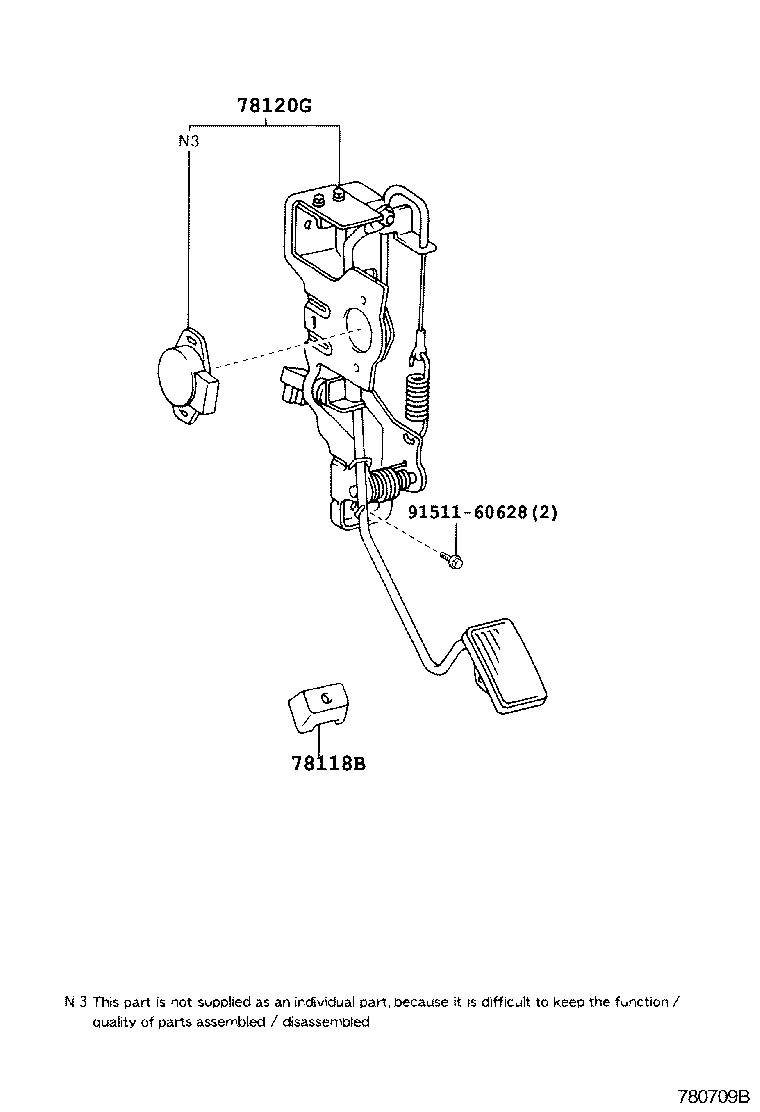 78150-60040 CABLE ASSY, ACCELERATOR CONTROL product image