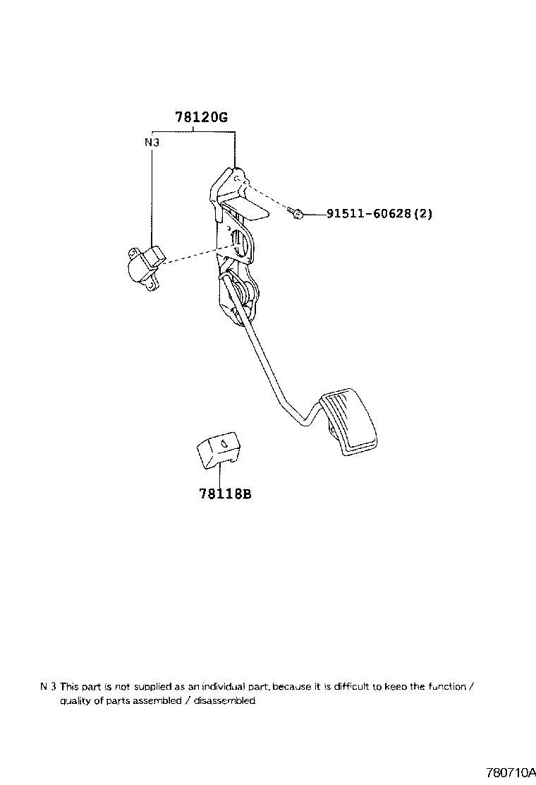 78150-60040 CABLE ASSY, ACCELERATOR CONTROL product image