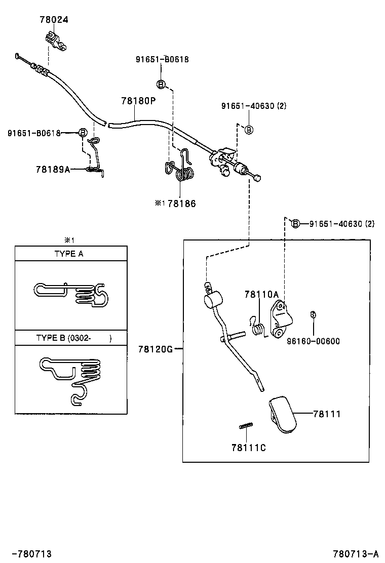 78180-02250 CABLE ASSY, ACCELERATOR CONTROL product image