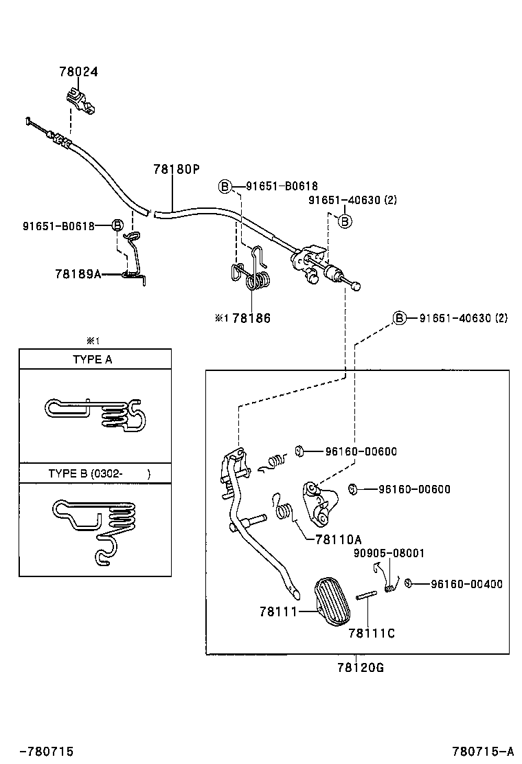 78180-02250 CABLE ASSY, ACCELERATOR CONTROL product image
