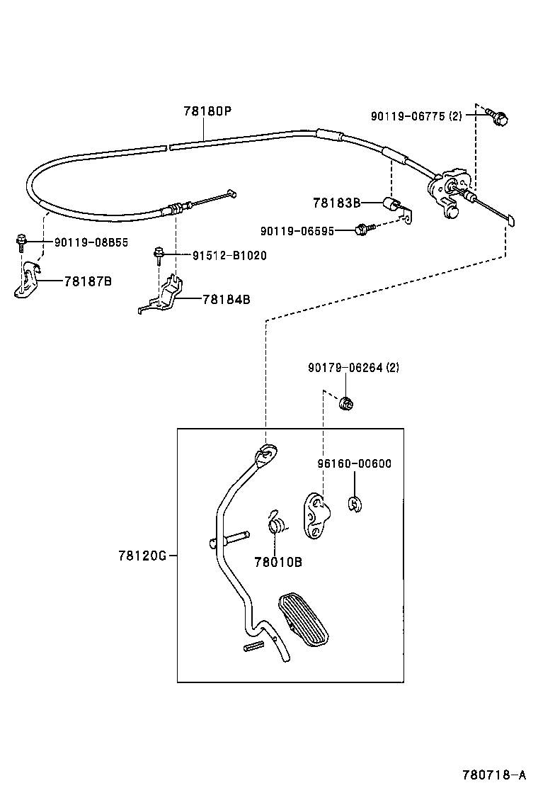 78120-60381 ROD ASSY, ACCELERATOR PEDAL product image