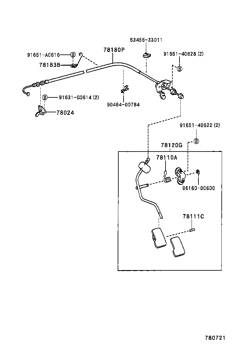 78180-2D800 CABLE ASSY, ACCELERATOR CONTROL product image