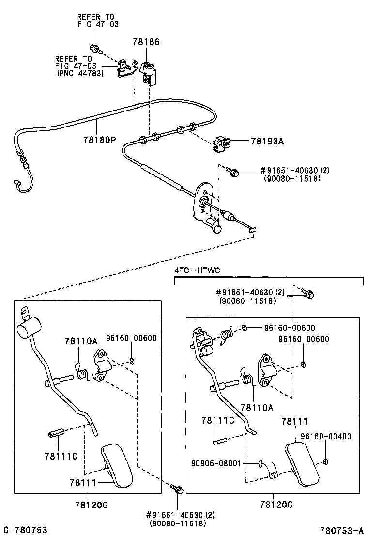 78010-20121 PEDAL ASSY, ACCELERATOR product image