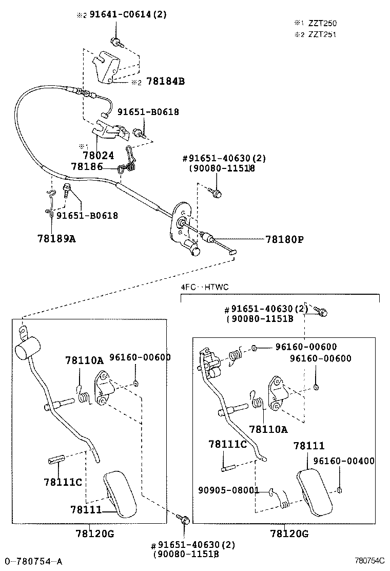 78010-20121 PEDAL ASSY, ACCELERATOR product image