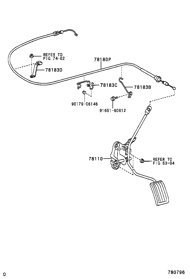 78183-52200 CLAMP, ACCELERATOR CONTROL CABLE product image
