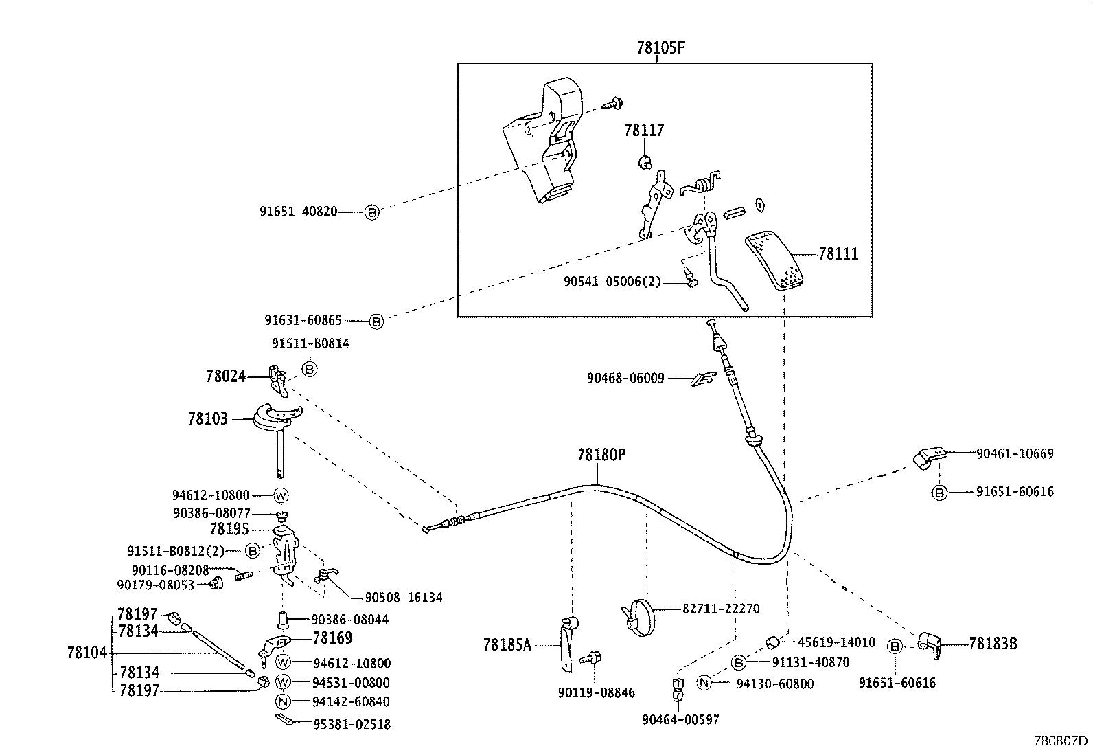 78010-36032 LINK ASSY, ACCELERATOR product image