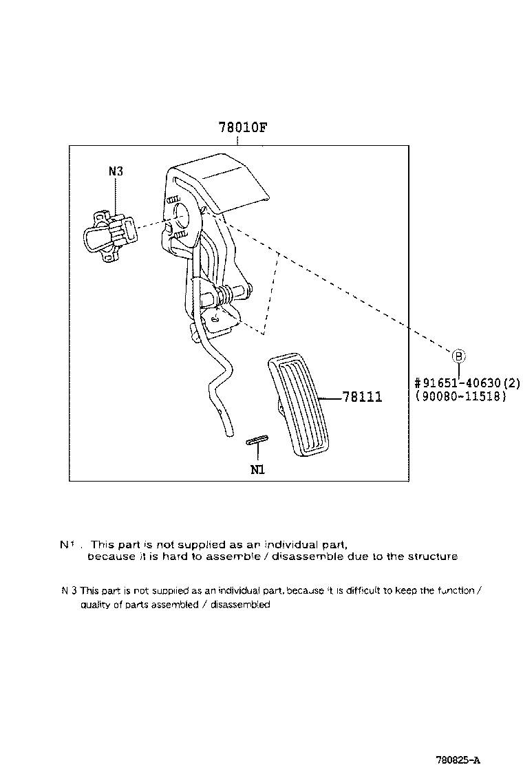 78180-02250 CABLE ASSY, ACCELERATOR CONTROL product image
