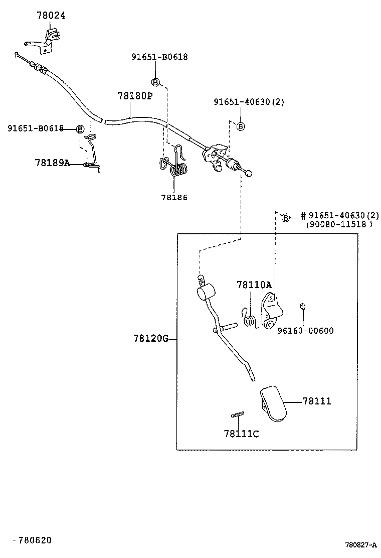 78010-12152 PEDAL ASSY, ACCELERATOR product image