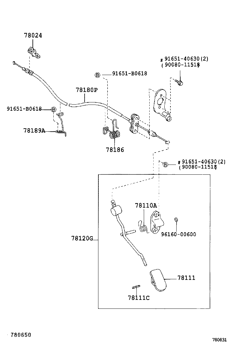 78111-02030 PEDAL, ACCELERATOR product image