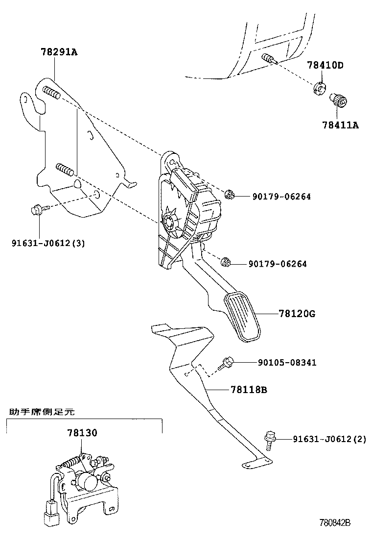 78150-37570 WIRE ASSY, ACCELERATOR FLEXIBLE product image