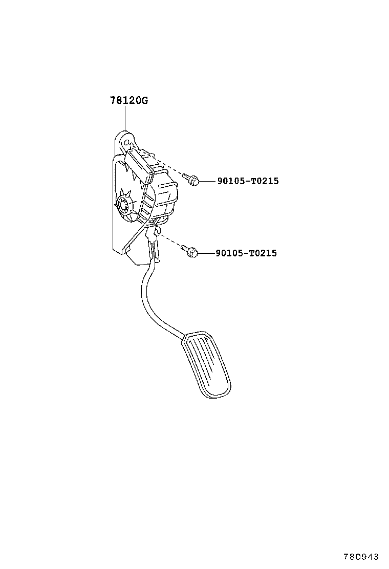 78120-0K021 ROD ASSY, ACCELERATOR PEDAL product image