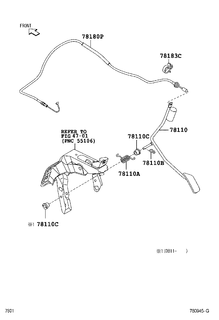 78101-B1010 ROD ASSY, ACCELERATOR PEDAL product image