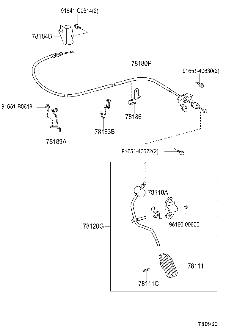 78010-44090 PEDAL ASSY, ACCELERATOR product image