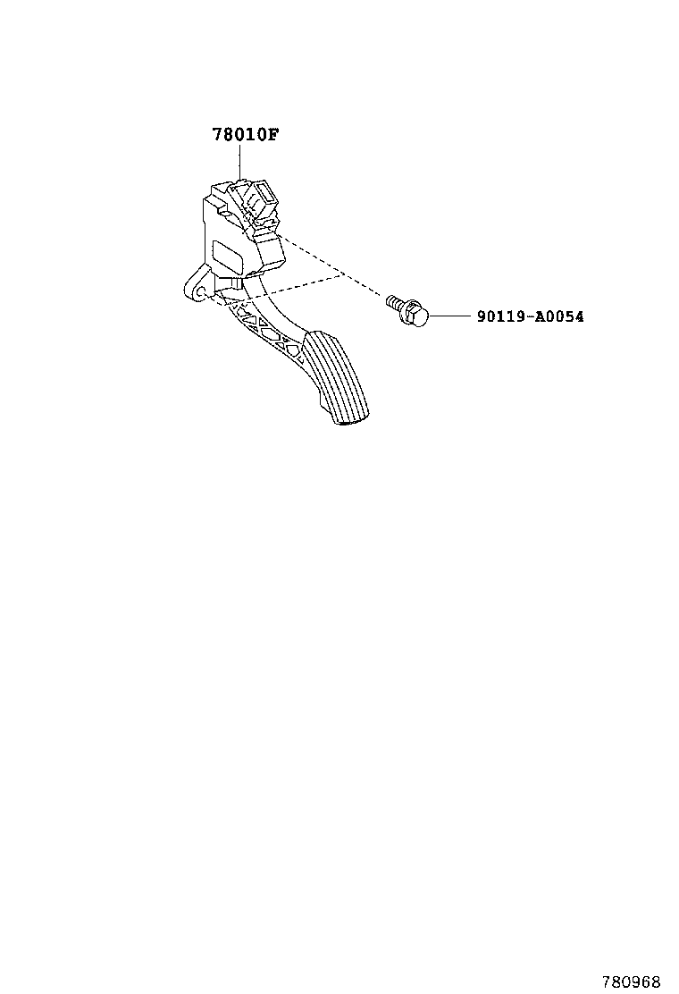 78110-07010 PEDAL ASSY, ACCELERATOR product image