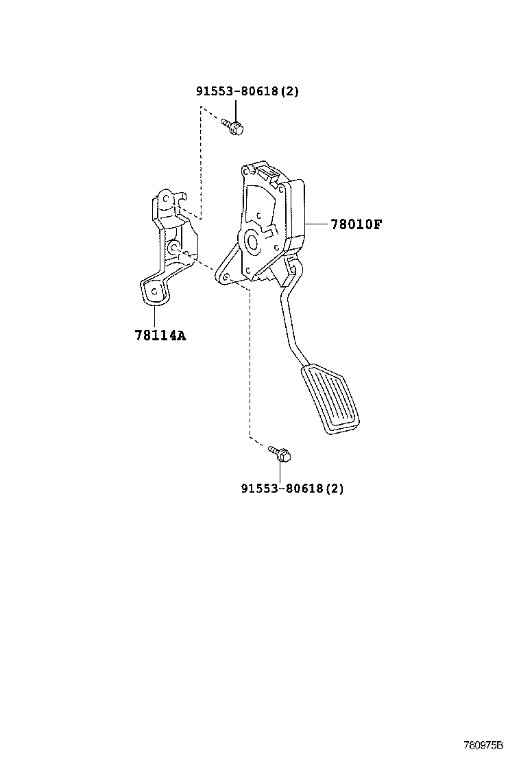 78110-52011 PEDAL ASSY, ACCELERATOR product image