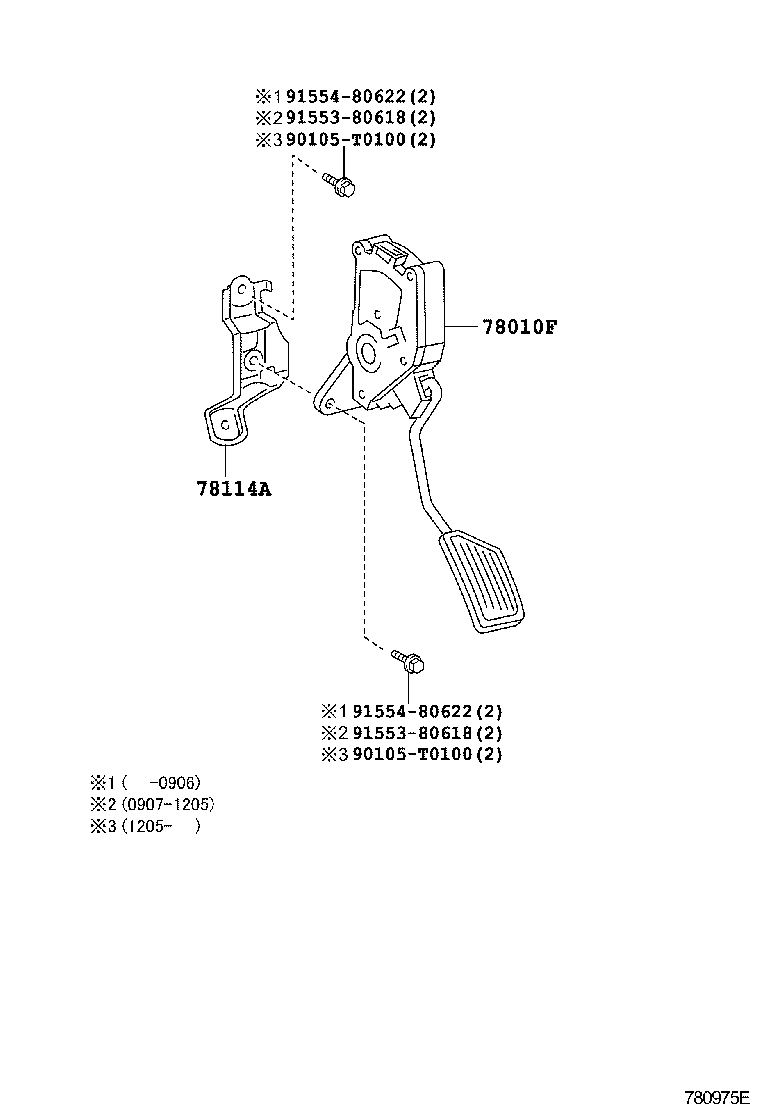 78110-0D070 PEDAL ASSY, ACCELERATOR product image
