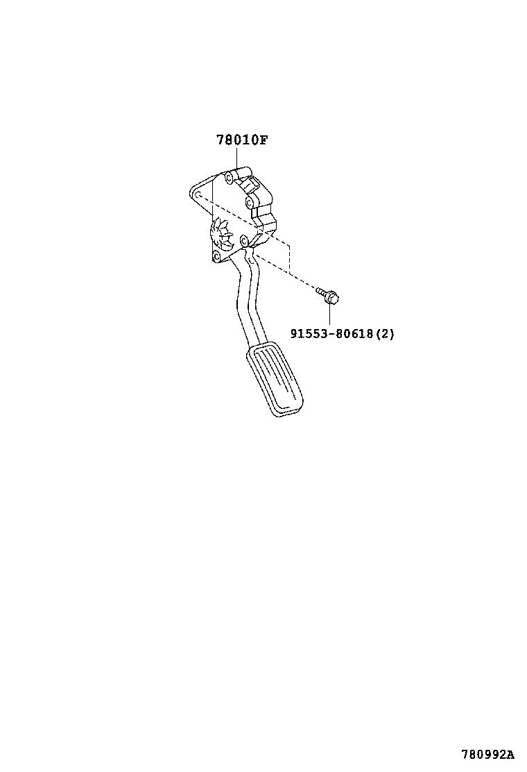 Toyota 78110-52021 PEDAL ASSY, ACCELERATOR