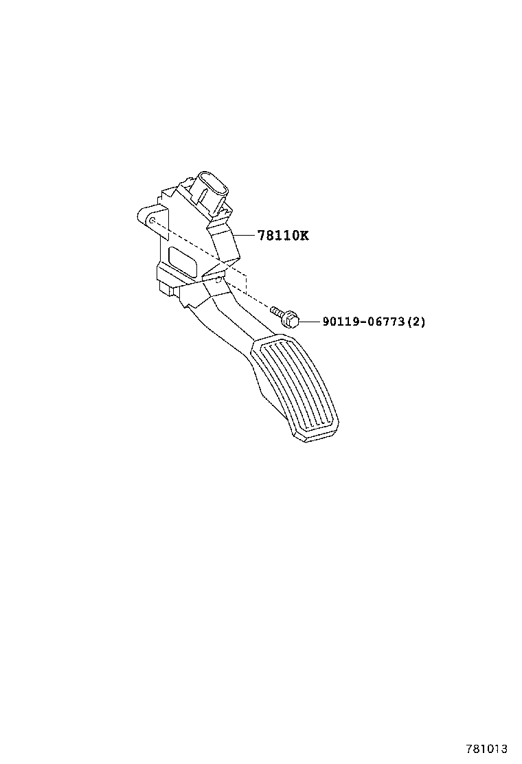 78111-42010 PEDAL, ACCELERATOR product image