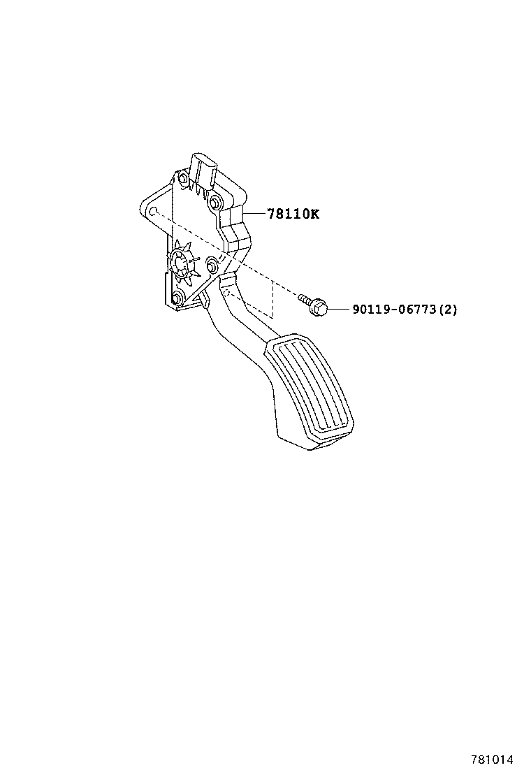 78111-42010 PEDAL, ACCELERATOR product image
