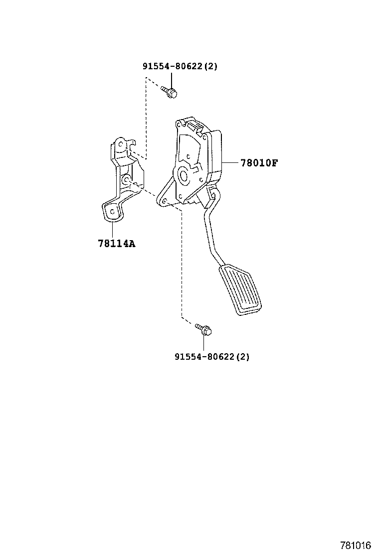 78110-0D030 PEDAL ASSY, ACCELERATOR product image