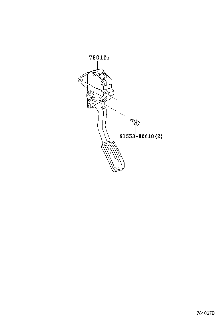 78110-52140 PEDAL ASSY, ACCELERATOR product image