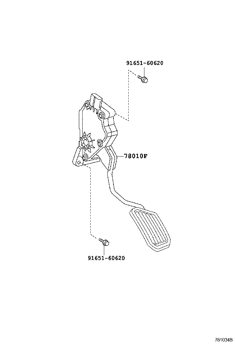 78110-33010 PEDAL ASSY, ACCELERATOR product image