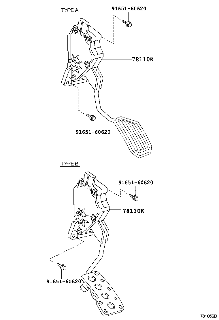 78110-33050 SENSOR ASSY, ACCELERATOR PEDAL product image