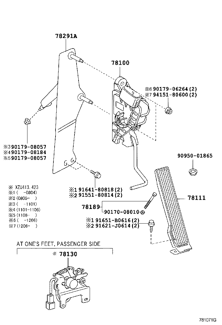 78184-37320 BRACKET, ACCELERATOR CONTROL CABLE product image