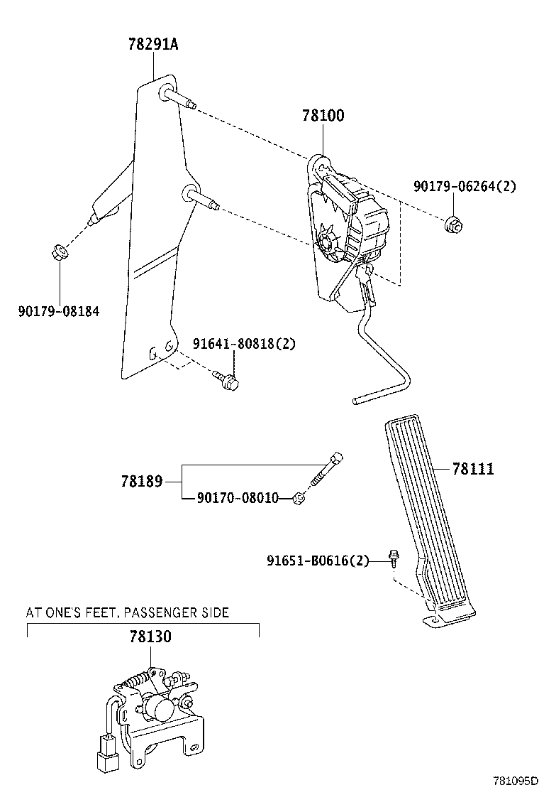 78183-0W010 CLAMP, ACCELERATOR CONTROL CABLE product image