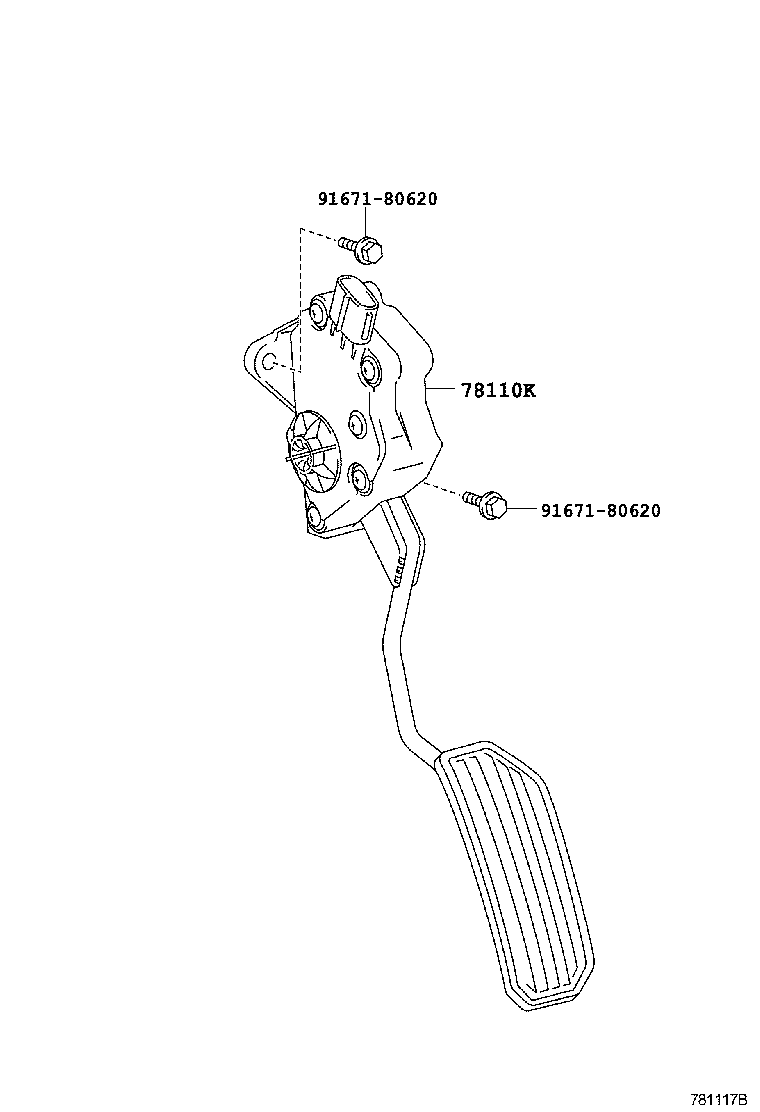 78189-12150 SUPPORT, ACCELERATOR CONTROL CABLE, NO.2 product image