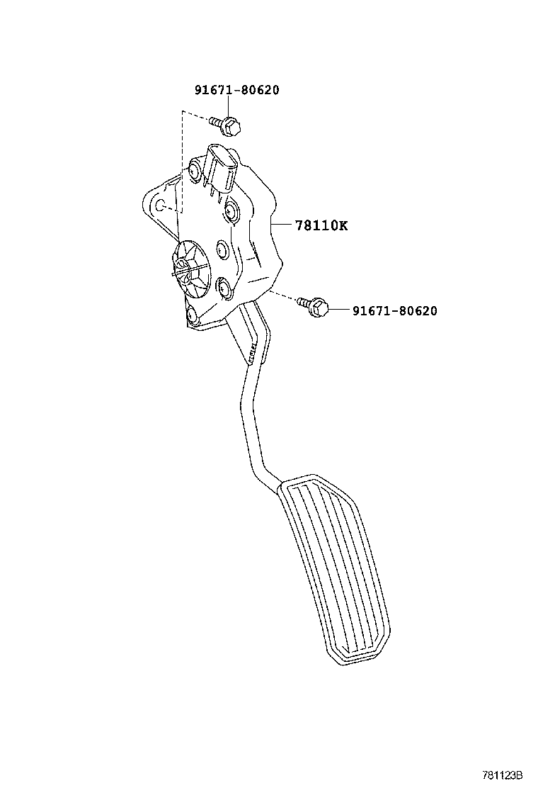 78189-12170 SUPPORT, ACCELERATOR CONTROL CABLE, NO.2 product image