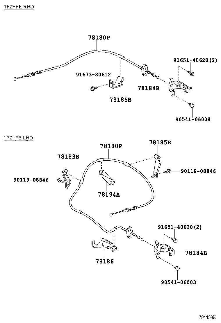 Toyota 78120-60440 ROD ASSY, ACCELERATOR PEDAL