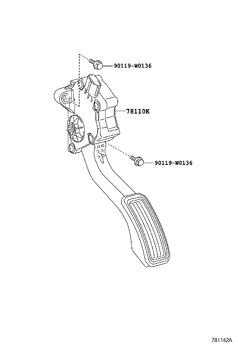 78111-02090 PEDAL, ACCELERATOR product image