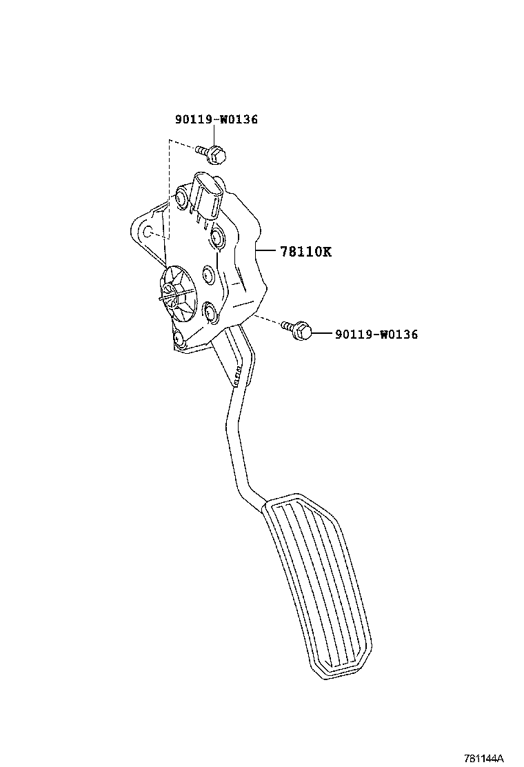78111-02090 PEDAL, ACCELERATOR product image