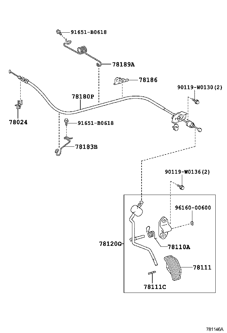78111-02090 PEDAL, ACCELERATOR product image