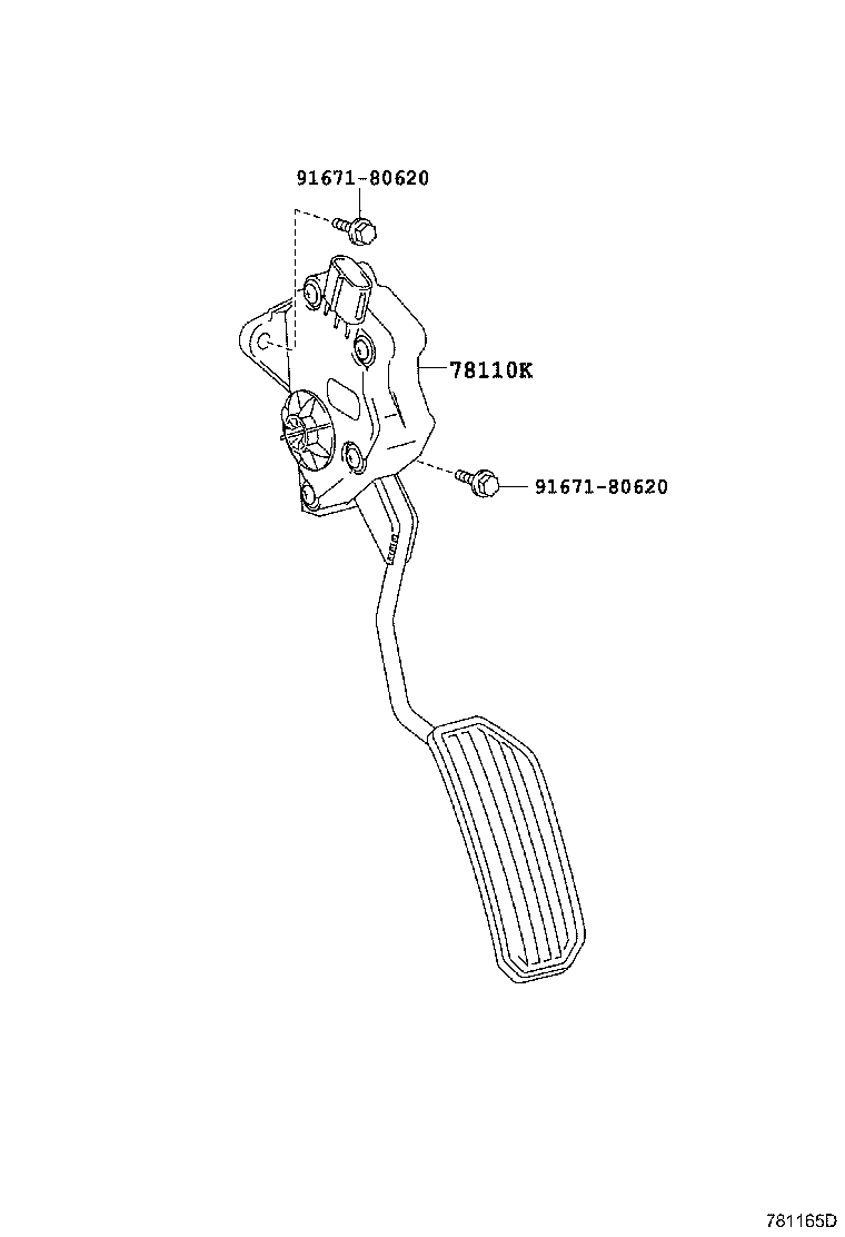 78110-12121 SENSOR ASSY, ACCELERATOR PEDAL product image