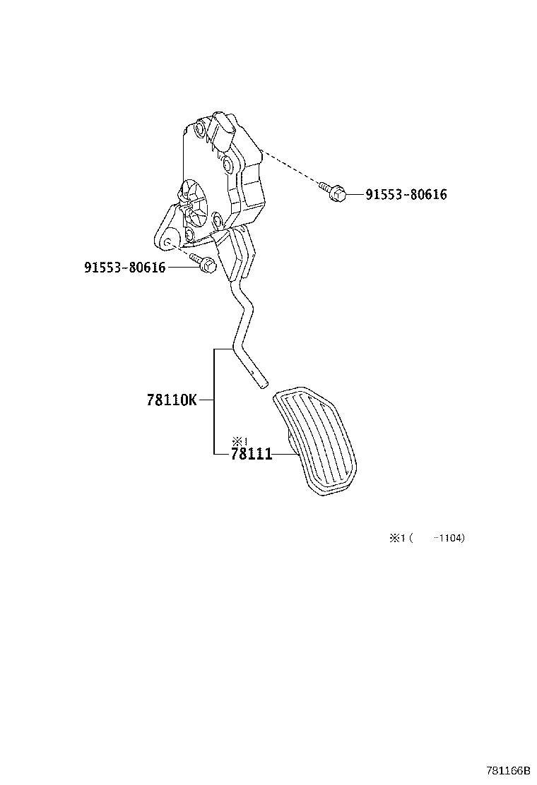 78110-WY030 SENSOR ASSY, ACCELERATOR PEDAL product image