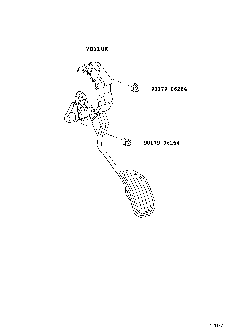 78110-60012 SENSOR ASSY, ACCELERATOR PEDAL product image