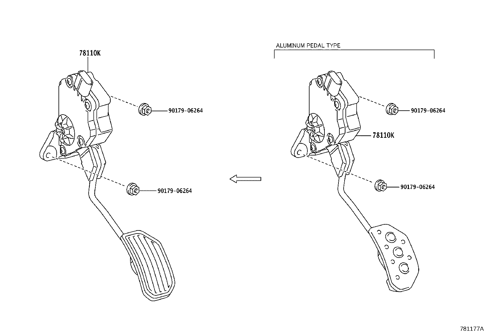 78110-60090 SENSOR ASSY, ACCELERATOR PEDAL product image