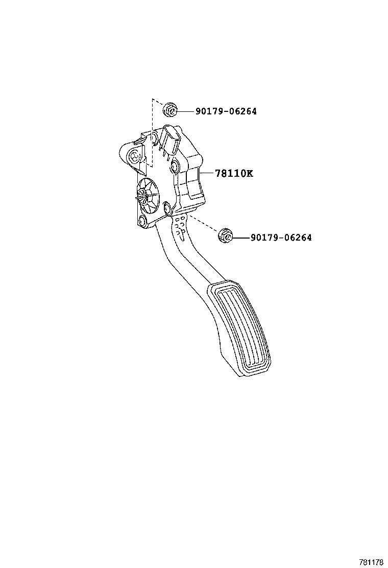 78110-60012 SENSOR ASSY, ACCELERATOR PEDAL product image