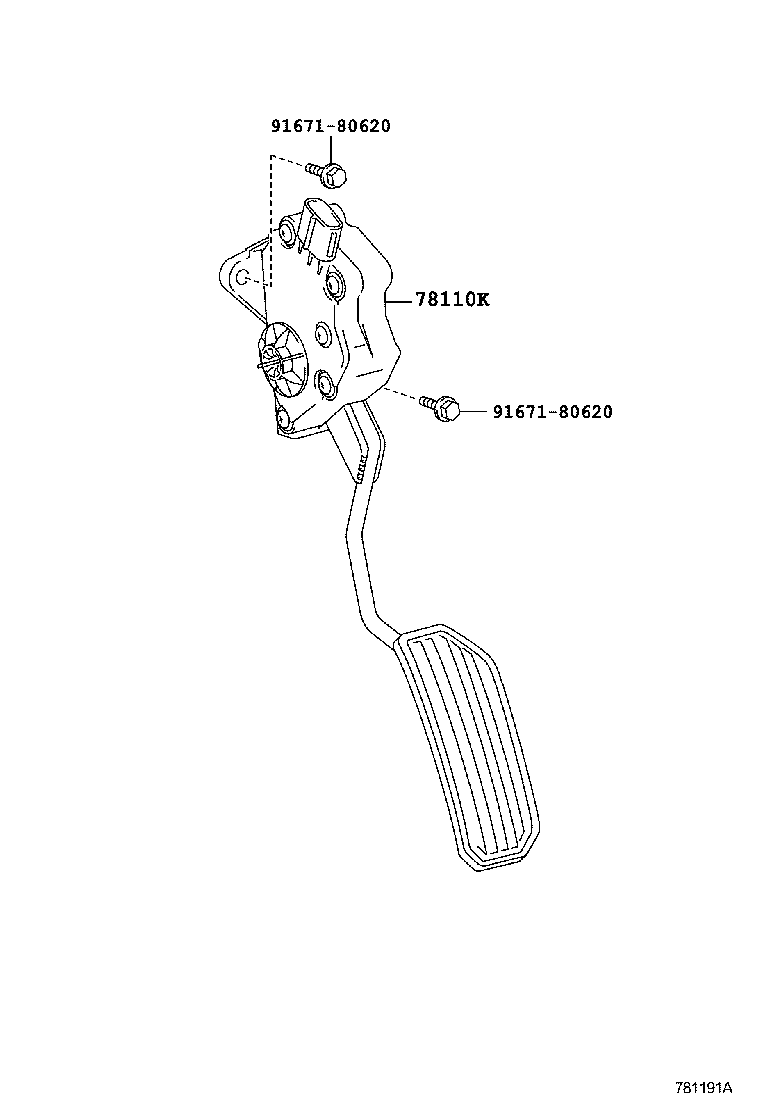 78110-12070 SENSOR ASSY, ACCELERATOR PEDAL product image