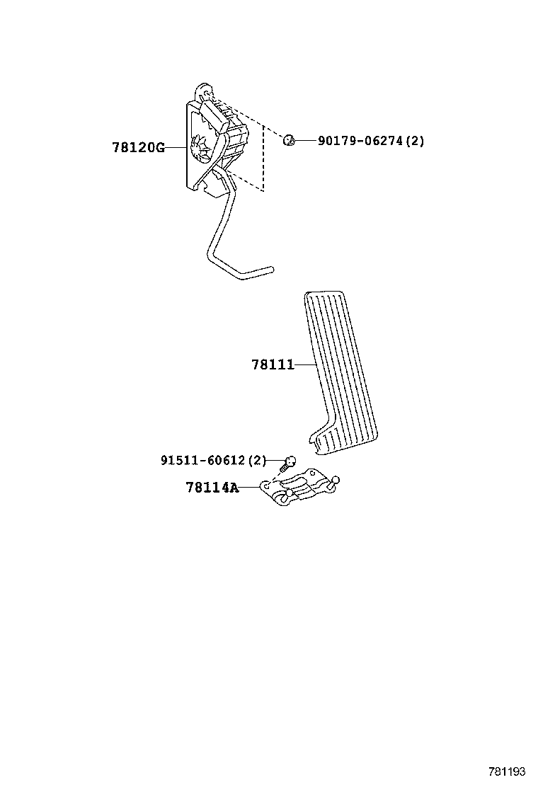 78180-43010 CABLE ASSY, ACCELERATOR CONTROL product image