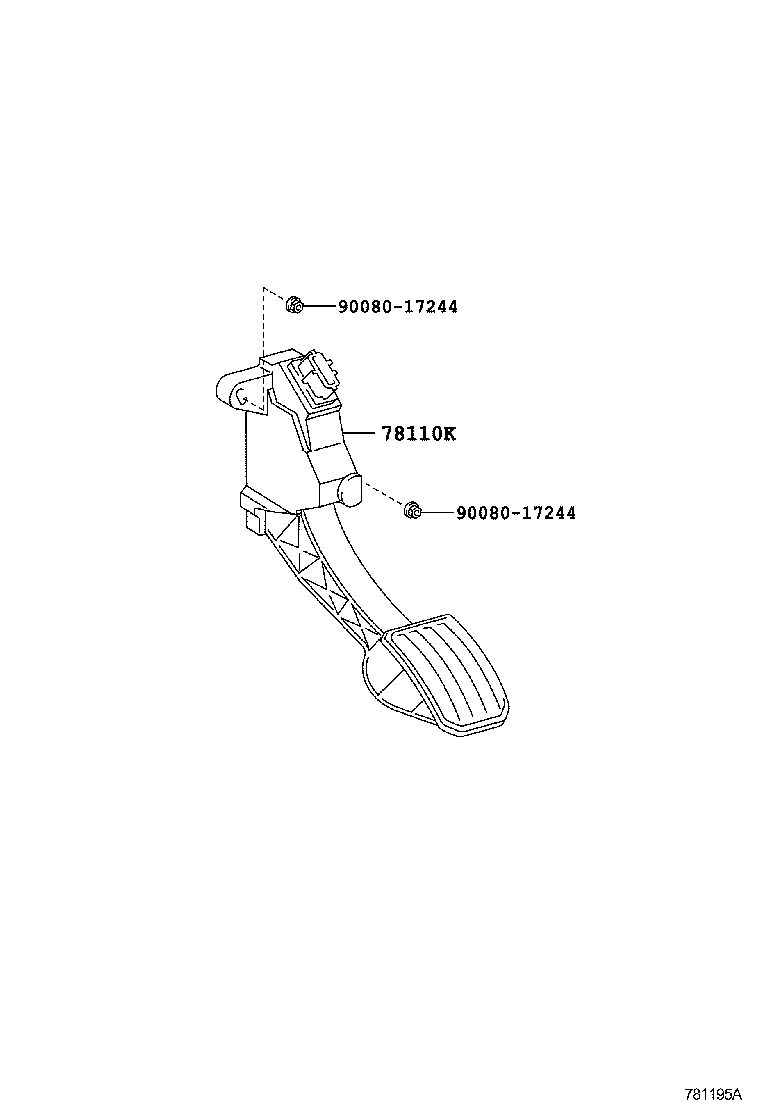 78110-0C012 SENSOR ASSY, ACCELERATOR PEDAL product image