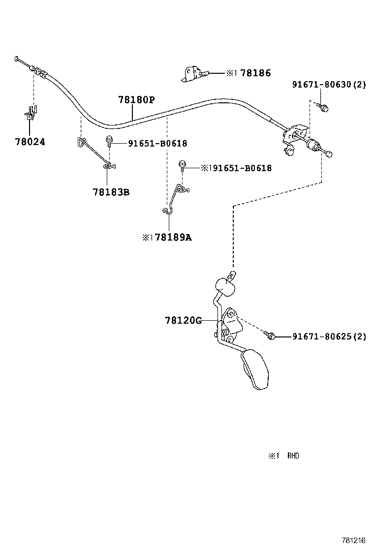 78110-02030 SENSOR ASSY, ACCELERATOR PEDAL product image